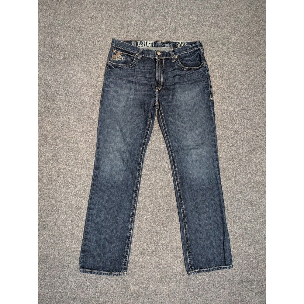 Ariat Jeans Mens 36x36 M4 Low Rise Bootcut Denim Blue